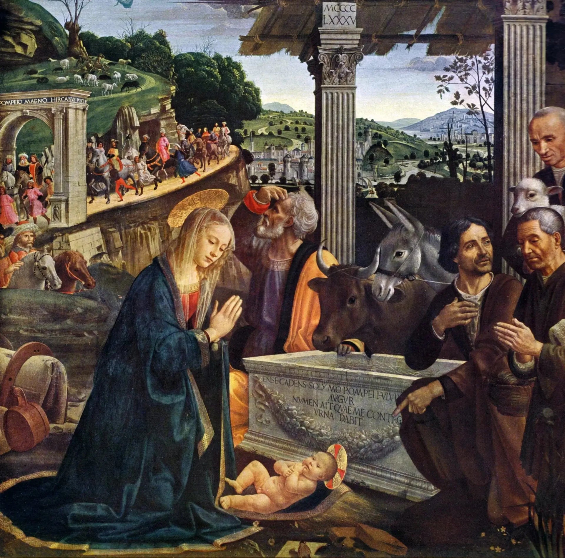 Adoration des bergers - Domenico Ghirlandaio image 1 copie peinte à la main à l’huile