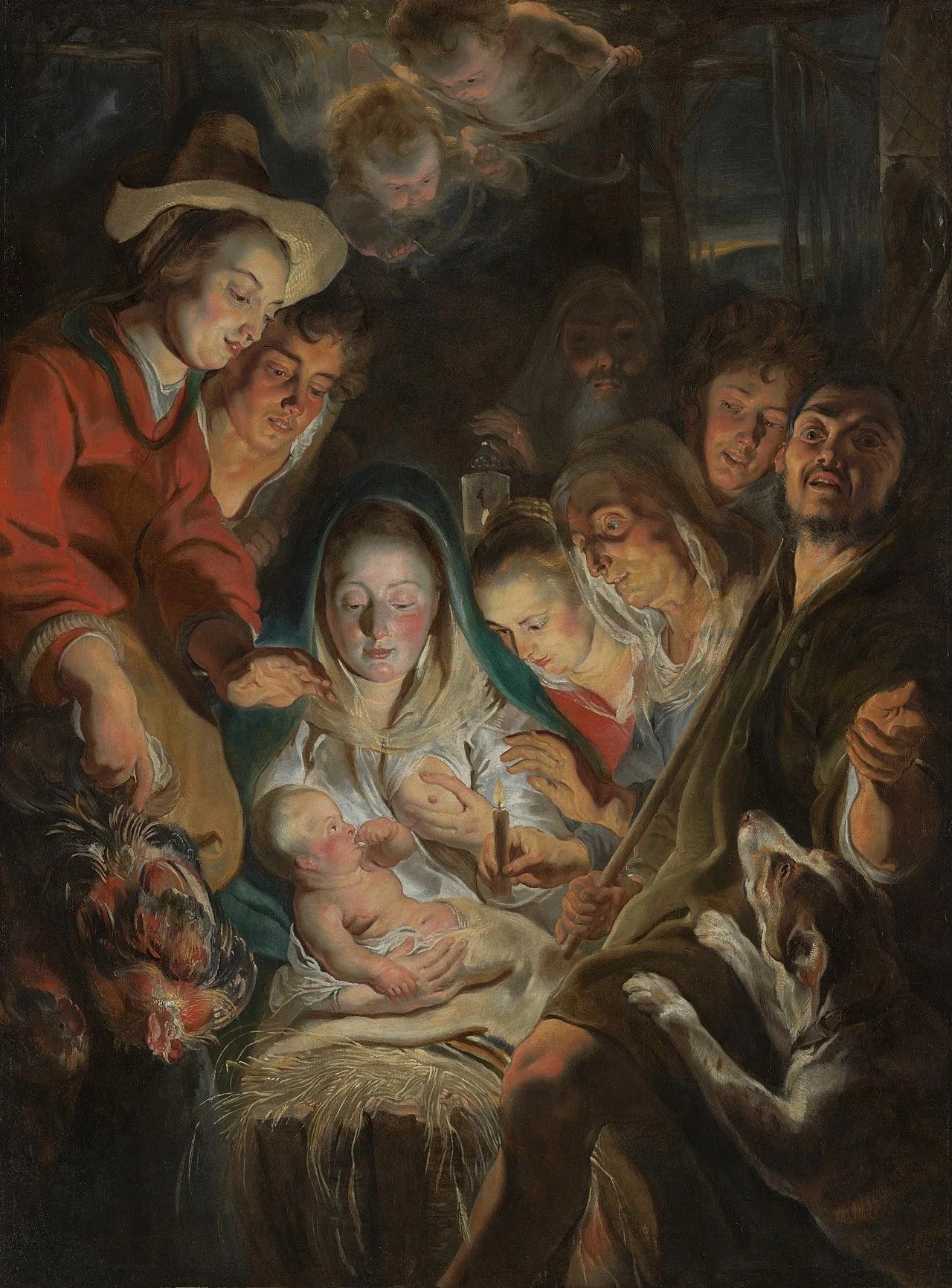 Adoration des bergers - Jacob Jordaens image 1 tableau peint à l’huile sur toile
