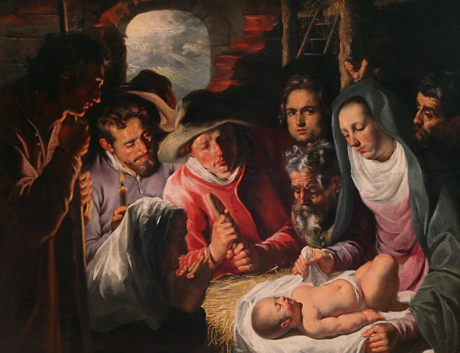Adoration des bergers - Jacob Jordaens image 1 copie de tableau peinte à la main