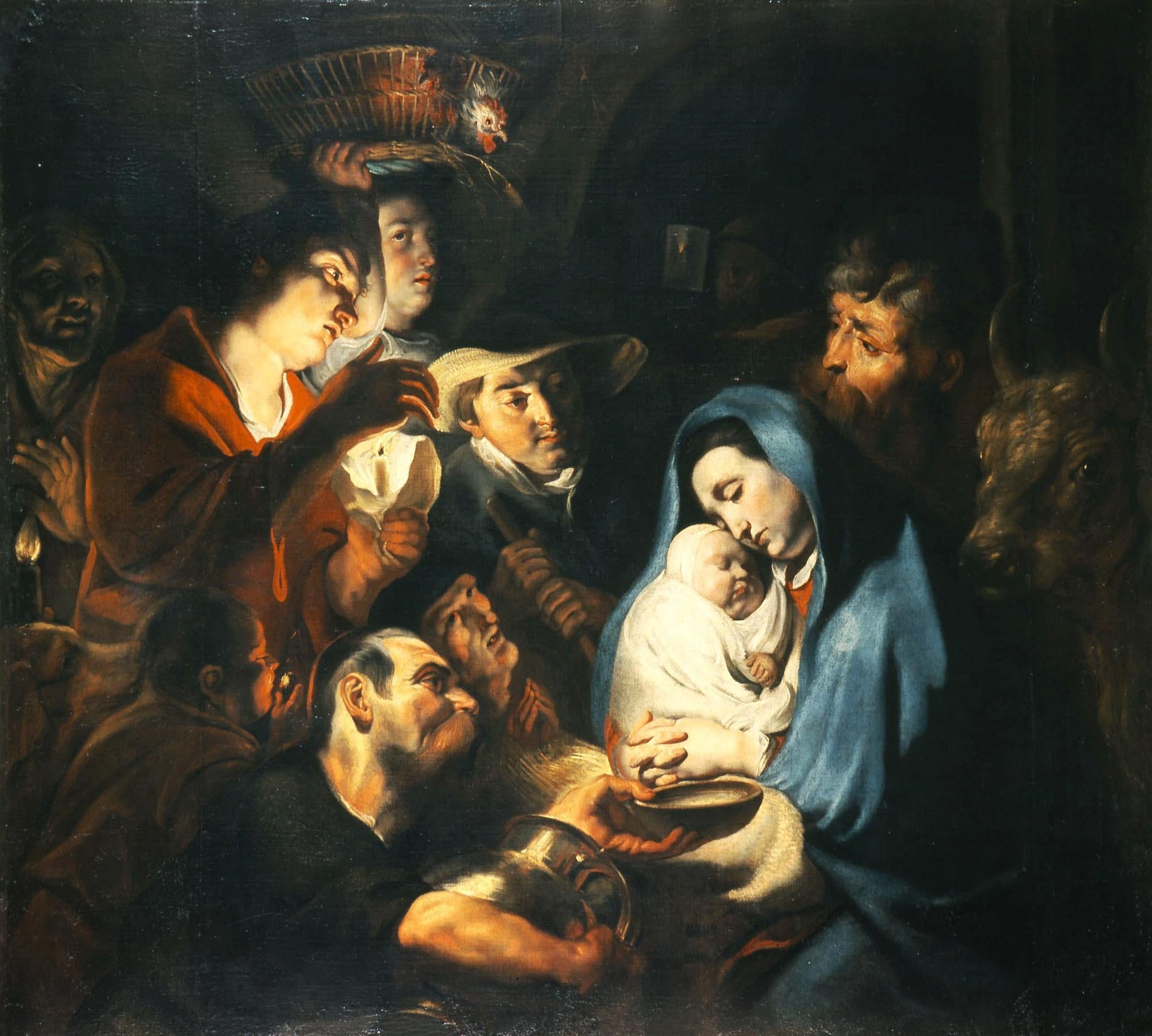 Adoration des bergers - Jacob Jordaens image 1 reproduction de peinture à l’huile