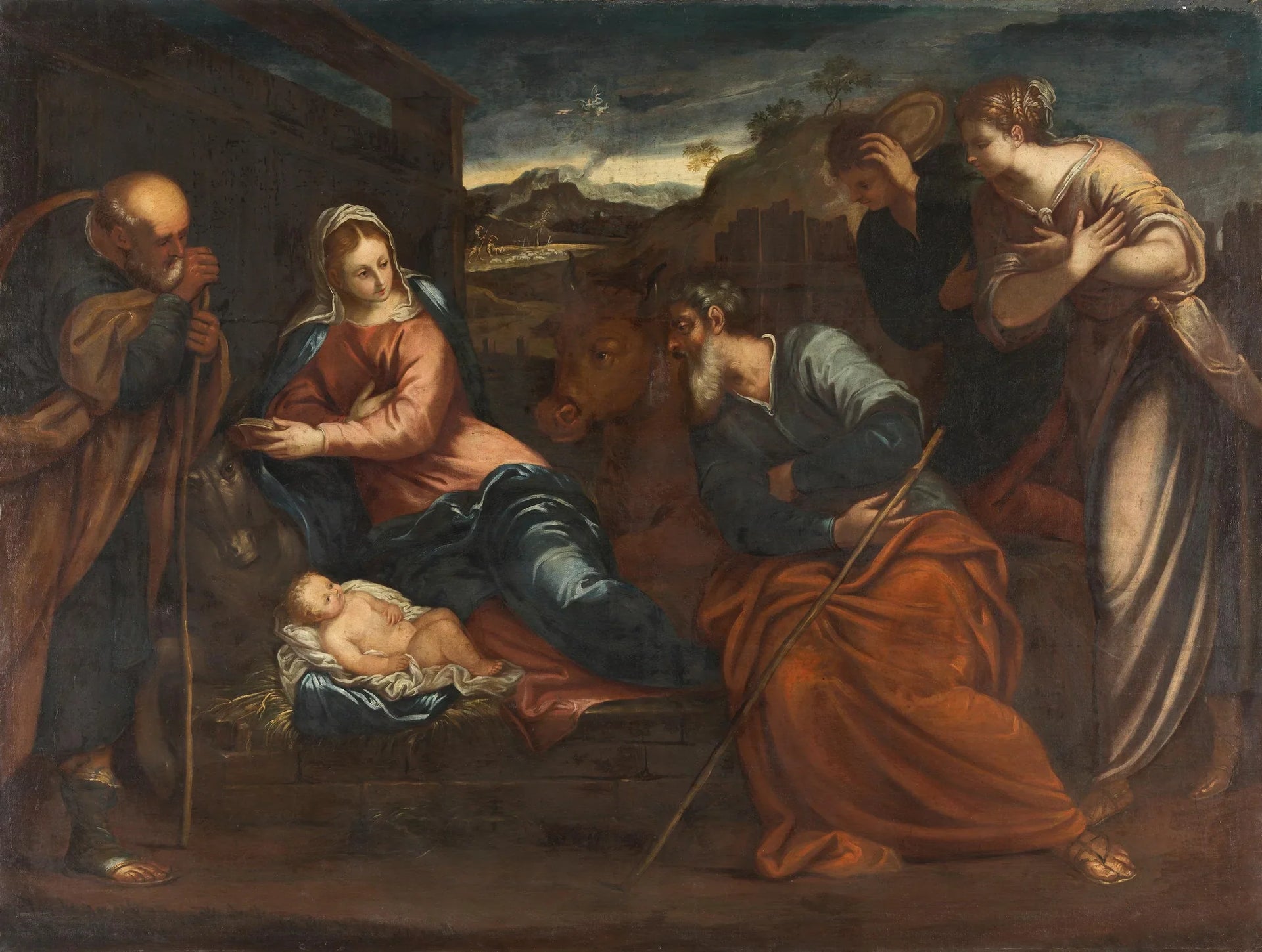 Adoration des bergers - Jacopo Tintoretto image 1 reproduction artisanale de tableau