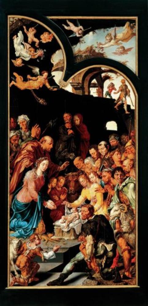Adoration des bergers - Maarten van Heemskerck image 1 copie de tableau peinte à la main
