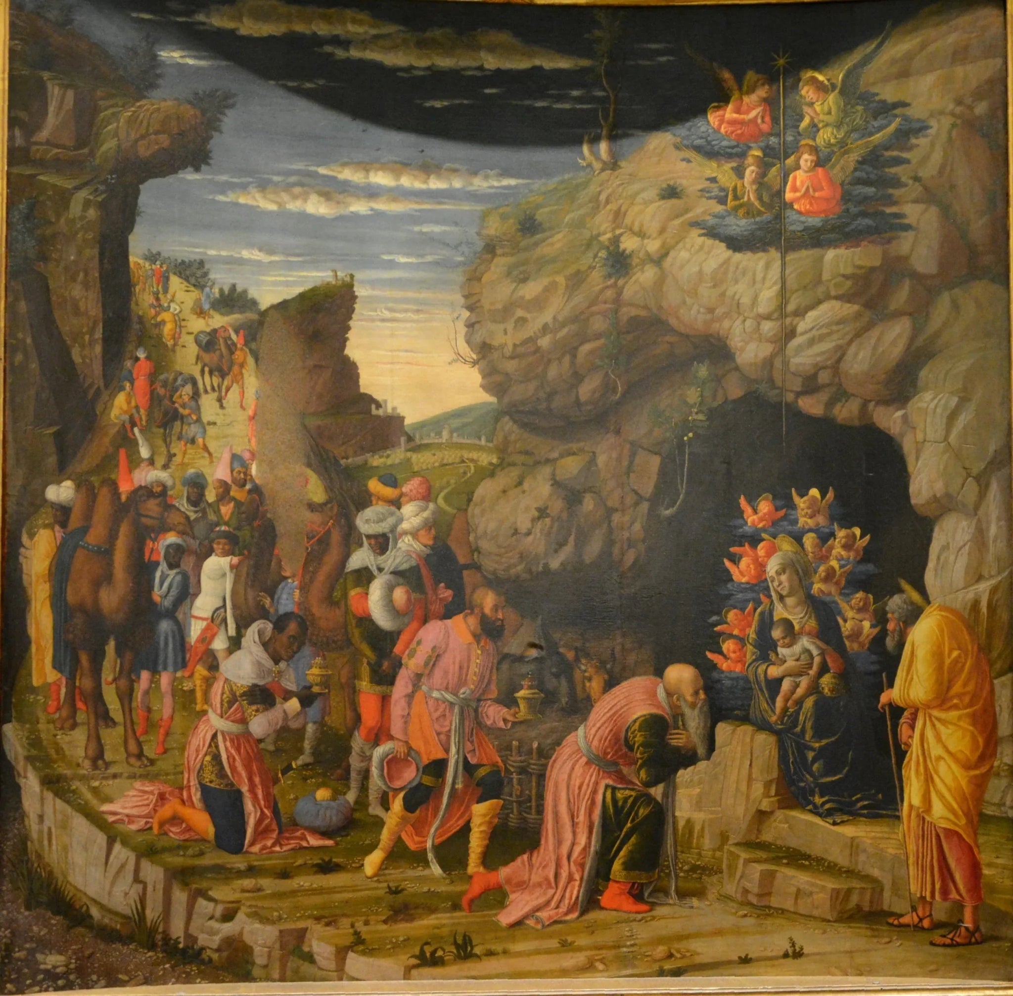 Adoration des Mages - Andrea Mantegna image 1 copie peinte à la main à l’huile