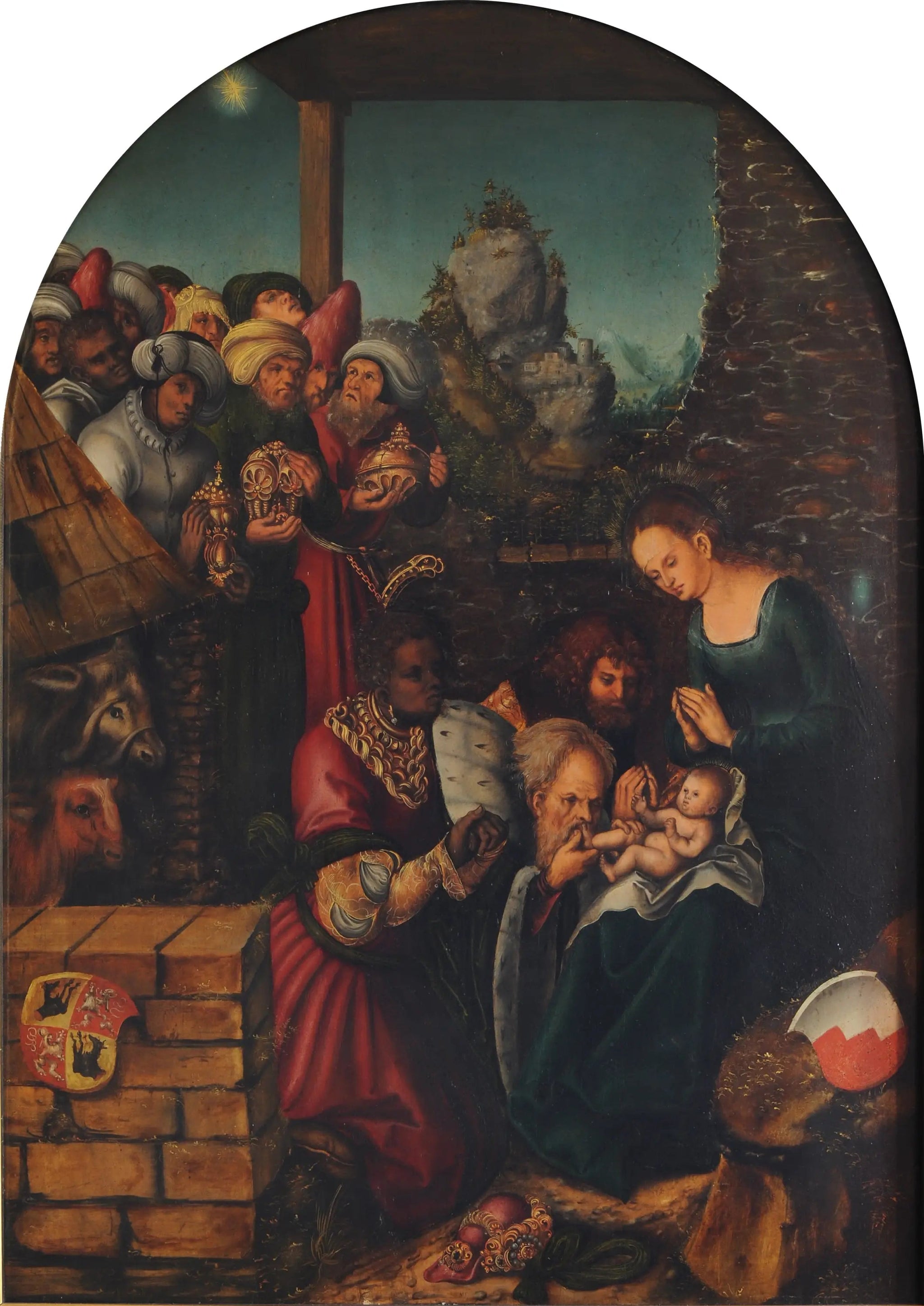 Adoration des Mages - Lucas Cranach the Elder image 1 reproduction de peinture à l’huile