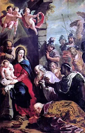 Adoration des mages - Philippe de Champaigne image 1 reproduction artisanale de tableau