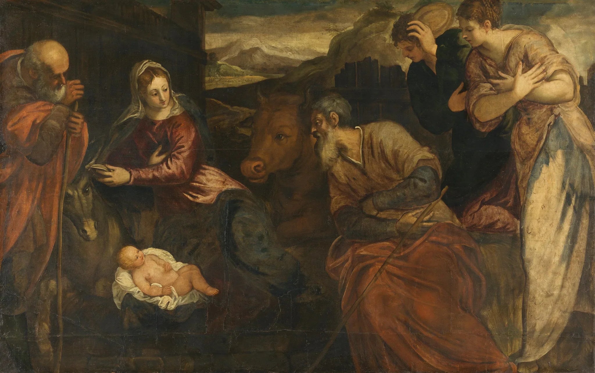 Adoration par les bergers - Jacopo Tintoretto image 1 reproduction artisanale de tableau