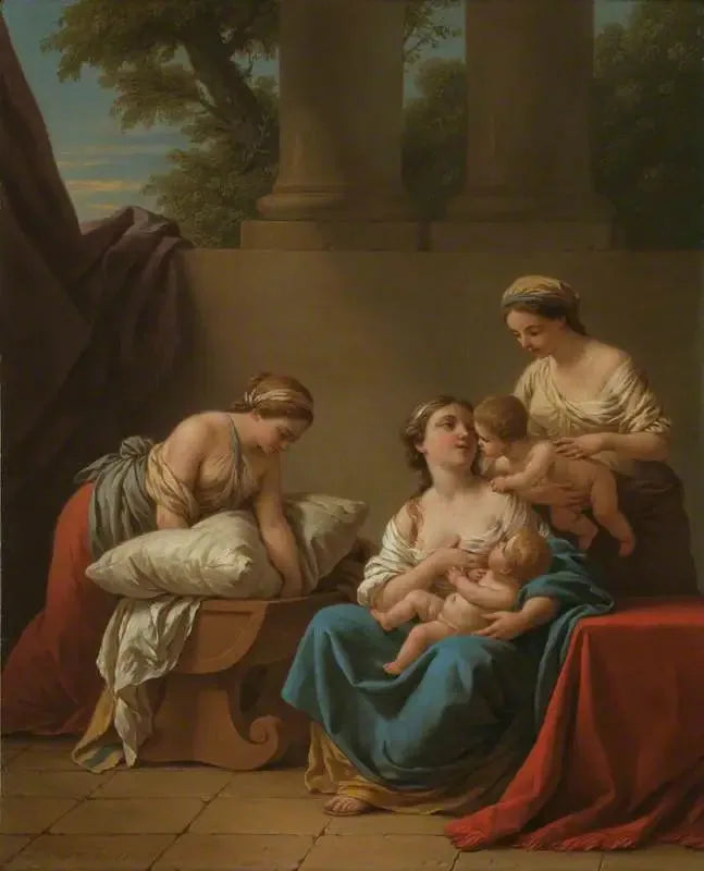 Affection maternelle - Louis Jean François Lagrenée image 1 reproduction artisanale de tableau