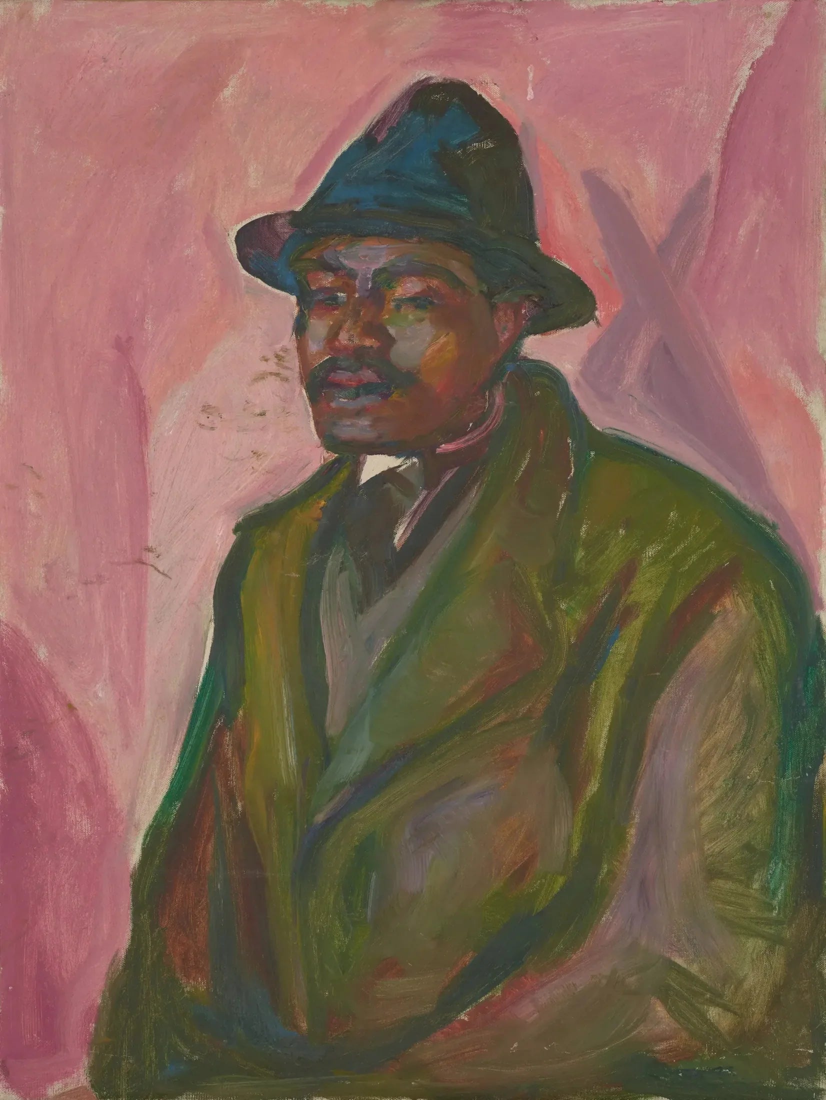 Africain en manteau vert - Edvard Munch image 1 tableau peint à l’huile sur toile