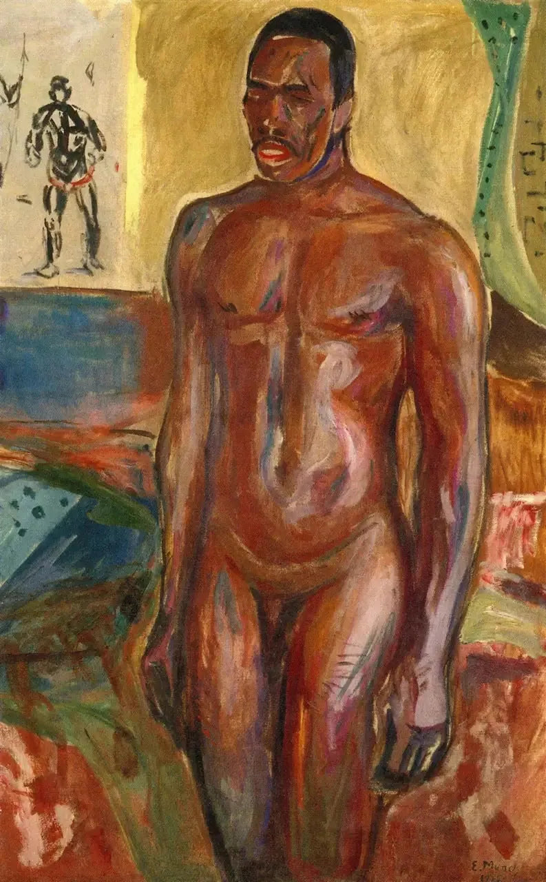 Africain nu debout - Edvard Munch image 1 reproduction artisanale de tableau