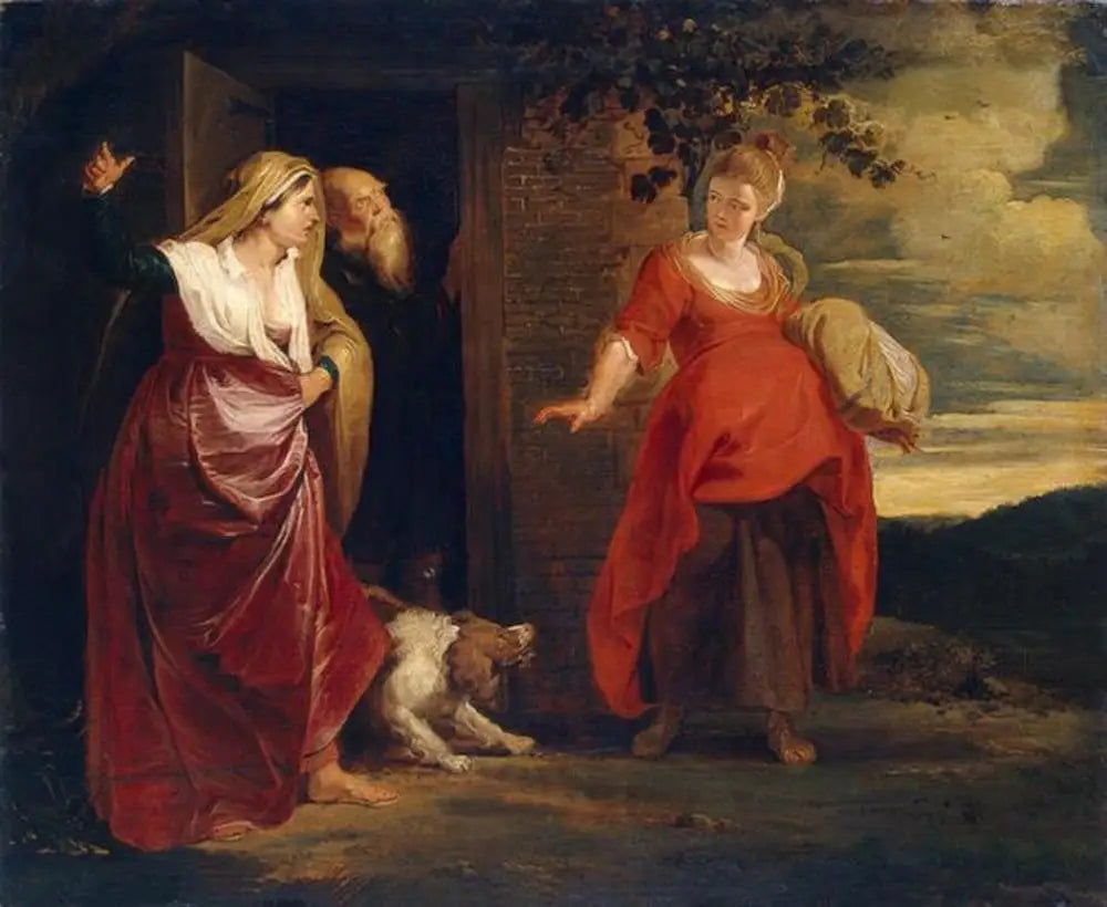 Agar quitte la maison d'Abraham - Peter Paul Rubens image 1 copie de tableau peinte à la main