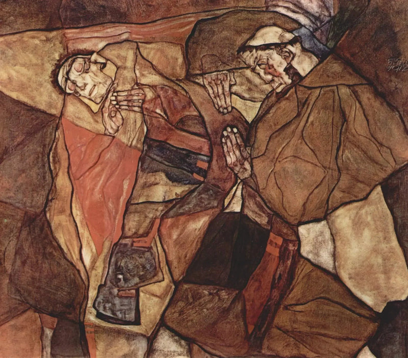 Agonie (La Lutte à Mort) - Egon Schiele