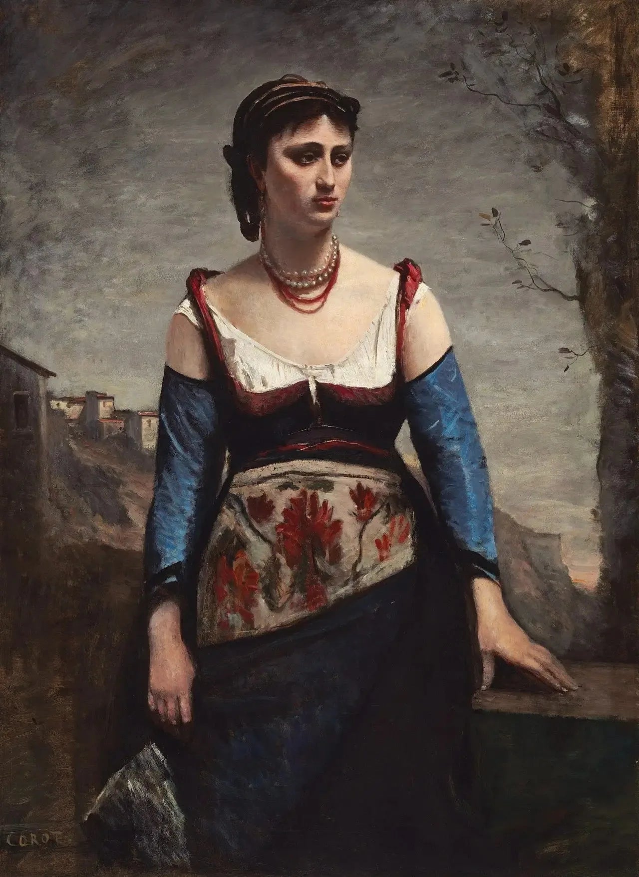 Agostine - Jean-Baptiste Camille Corot image 1 copie de tableau peinte à la main