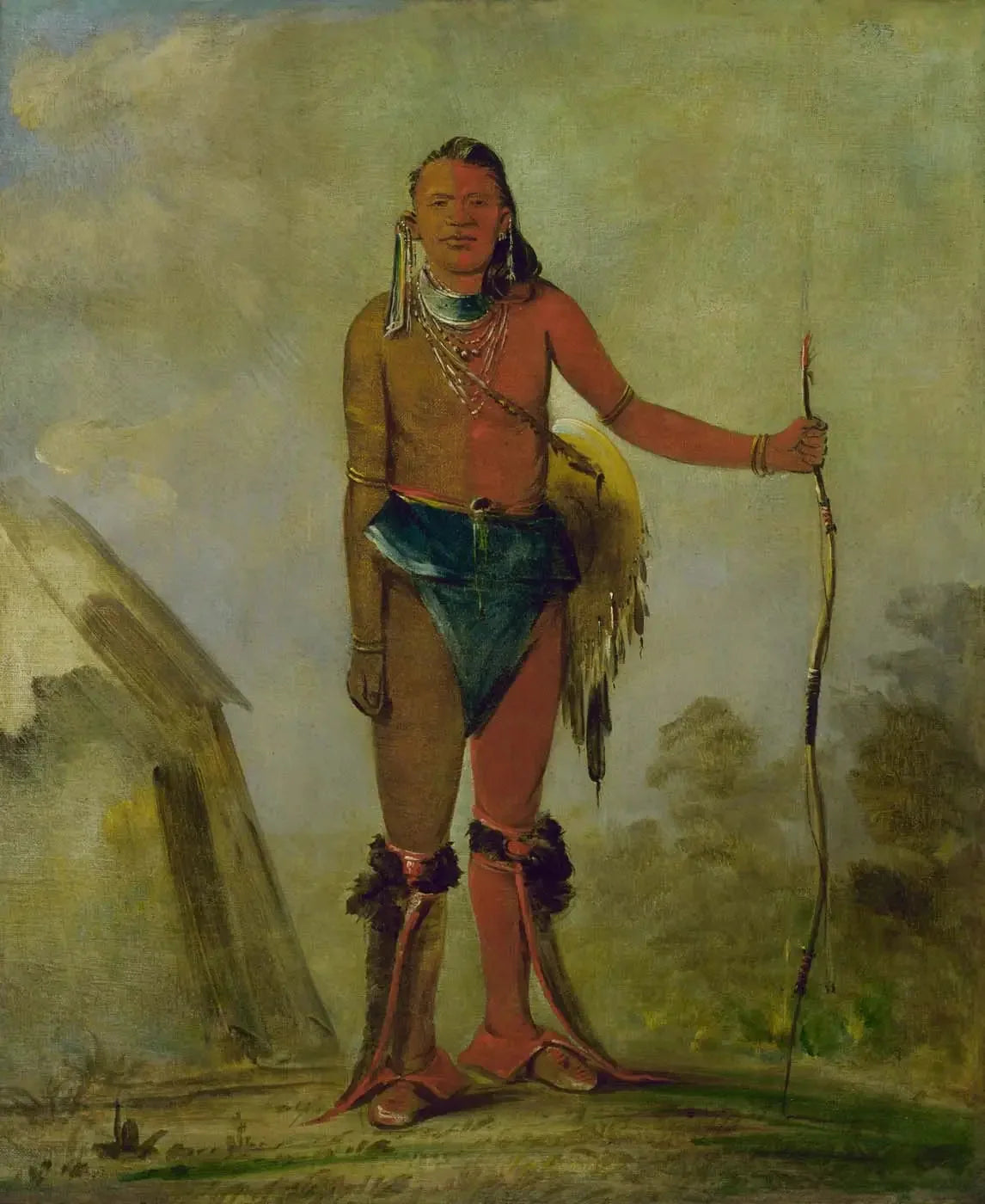 Aih-no-wa, Le Feu, un renard guérisseur - George Catlin image 1 copie de tableau peinte à la main