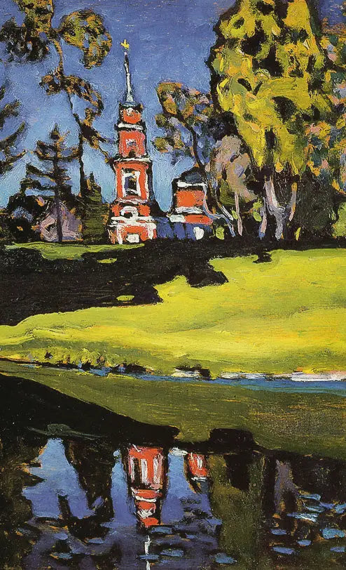 Akhtyrka, église rouge - Vassily Kandinsky image 1 reproduction d’œuvre d’art à l’huile