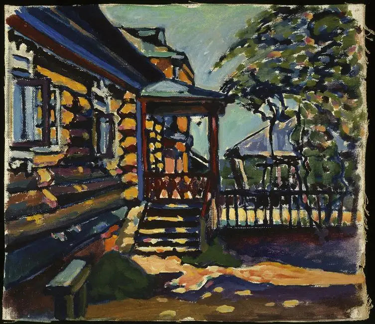 Akhtyrka, entrée principale de la datcha - Vassily Kandinsky image 1 reproduction réalisée par Alpha Reproduction