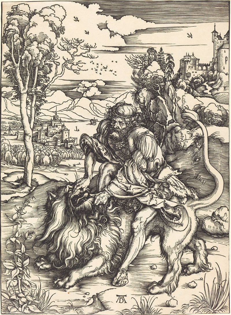 Samson tuant le lion - Albrecht Dürer
