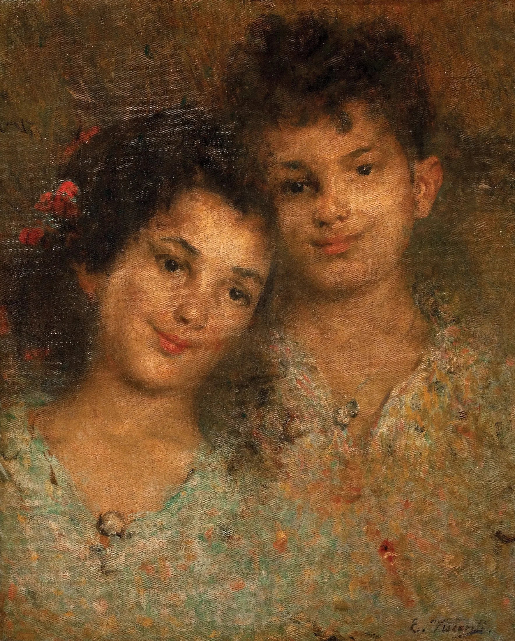 Alédia et Crispim - Eliseu Visconti image 1 tableau peint à l’huile sur toile