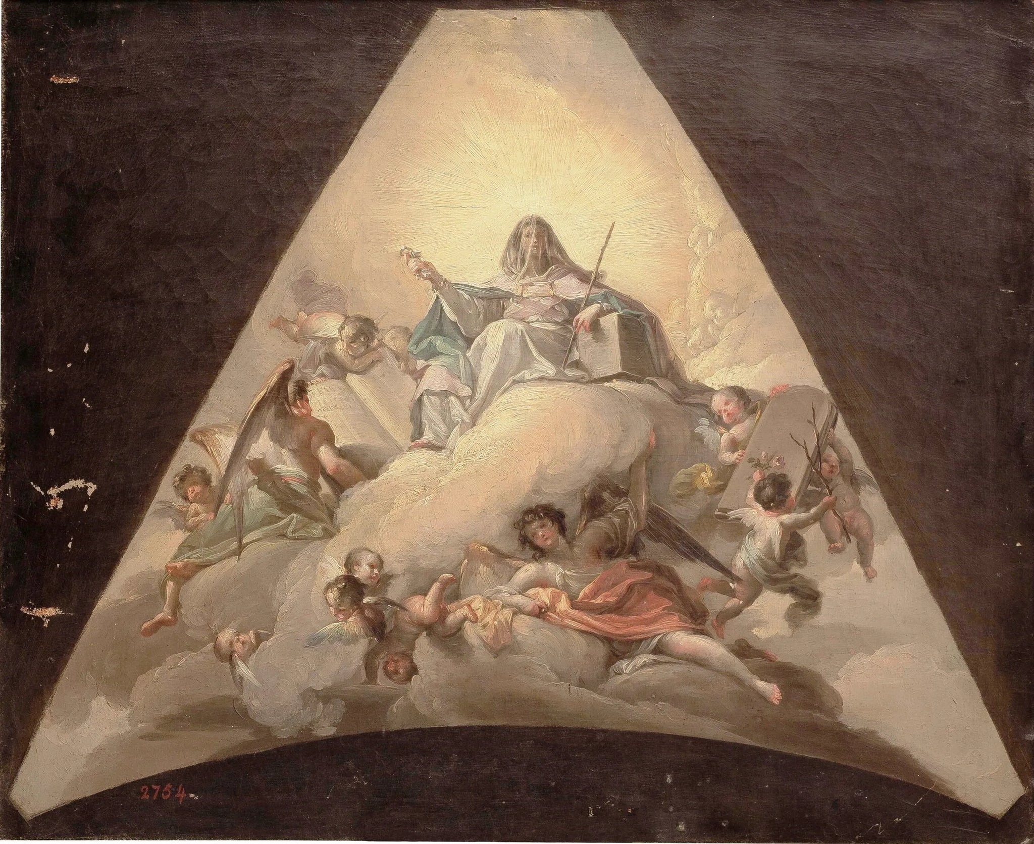 Alegoría de la Iglesia - Francisco Bayeu image 1 reproduction artisanale de tableau