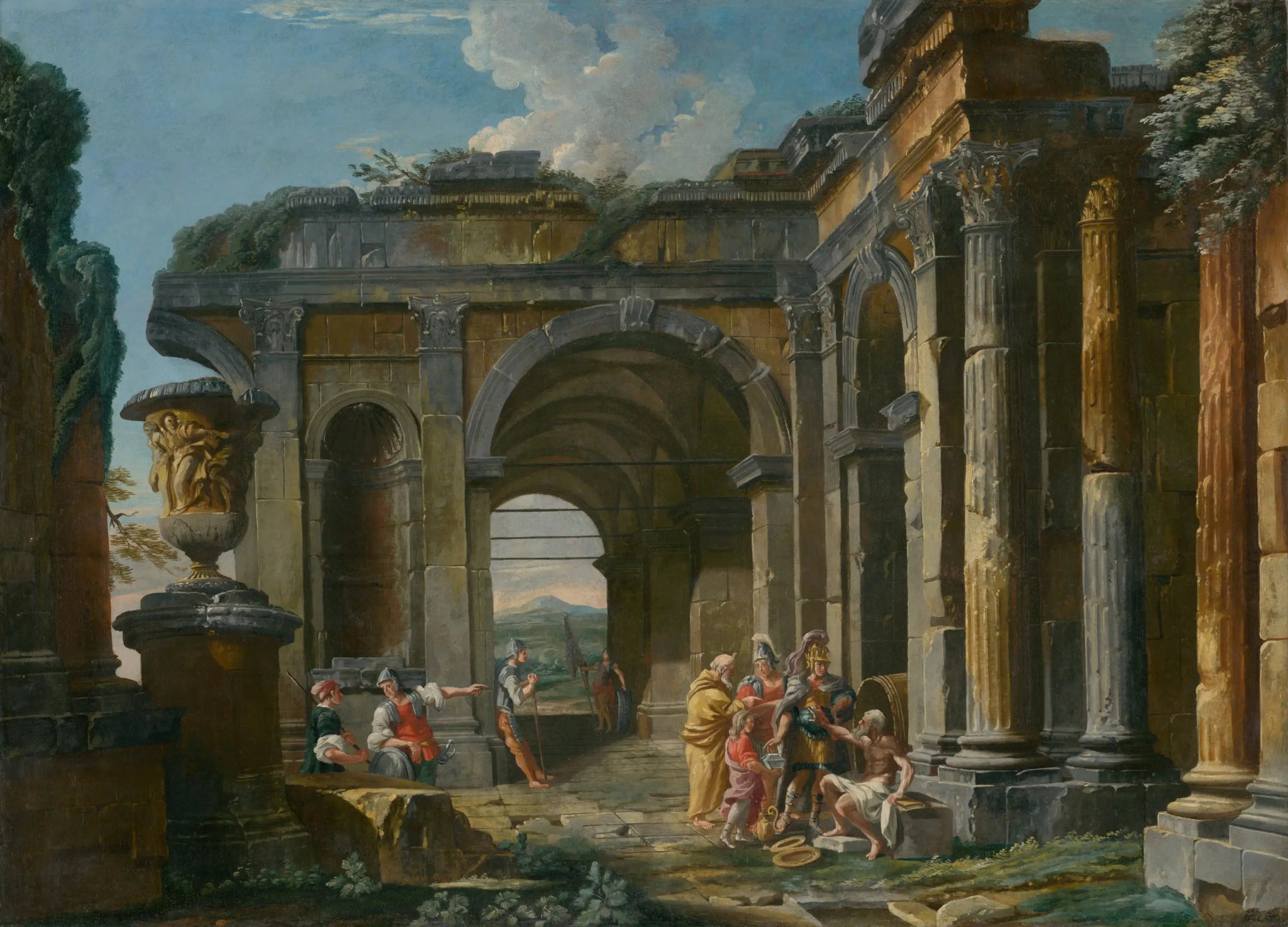 Alexander Veľký a Diogenes - Giovanni Paolo Panini image 1 reproduction de peinture à l’huile