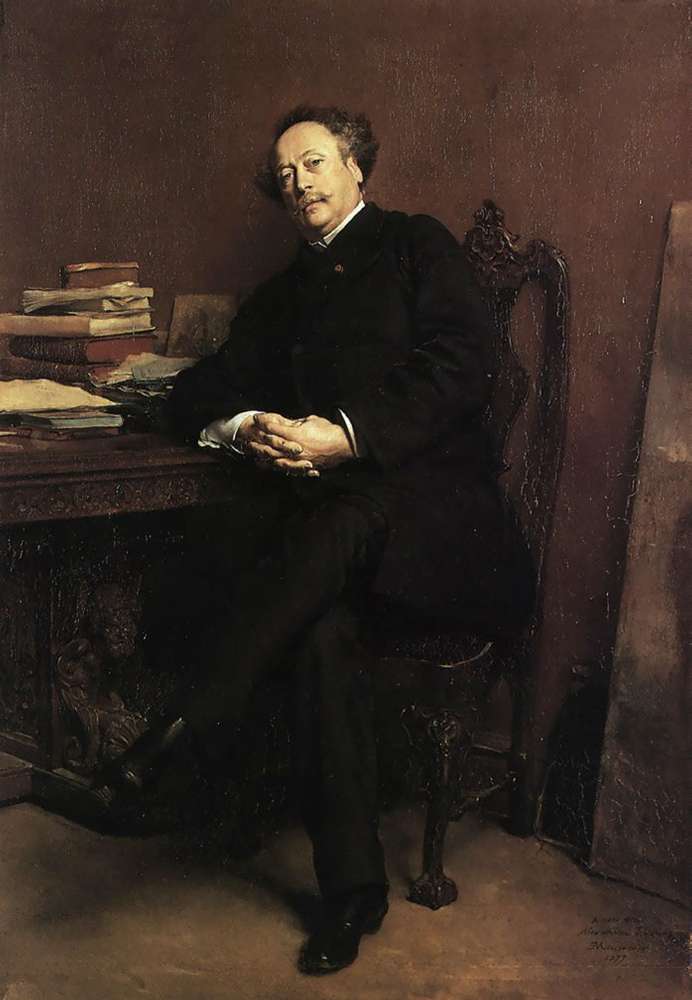 Alexandre Dumas fils (1824-1895) - Ernest Meissonier image 1 reproduction artisanale de tableau