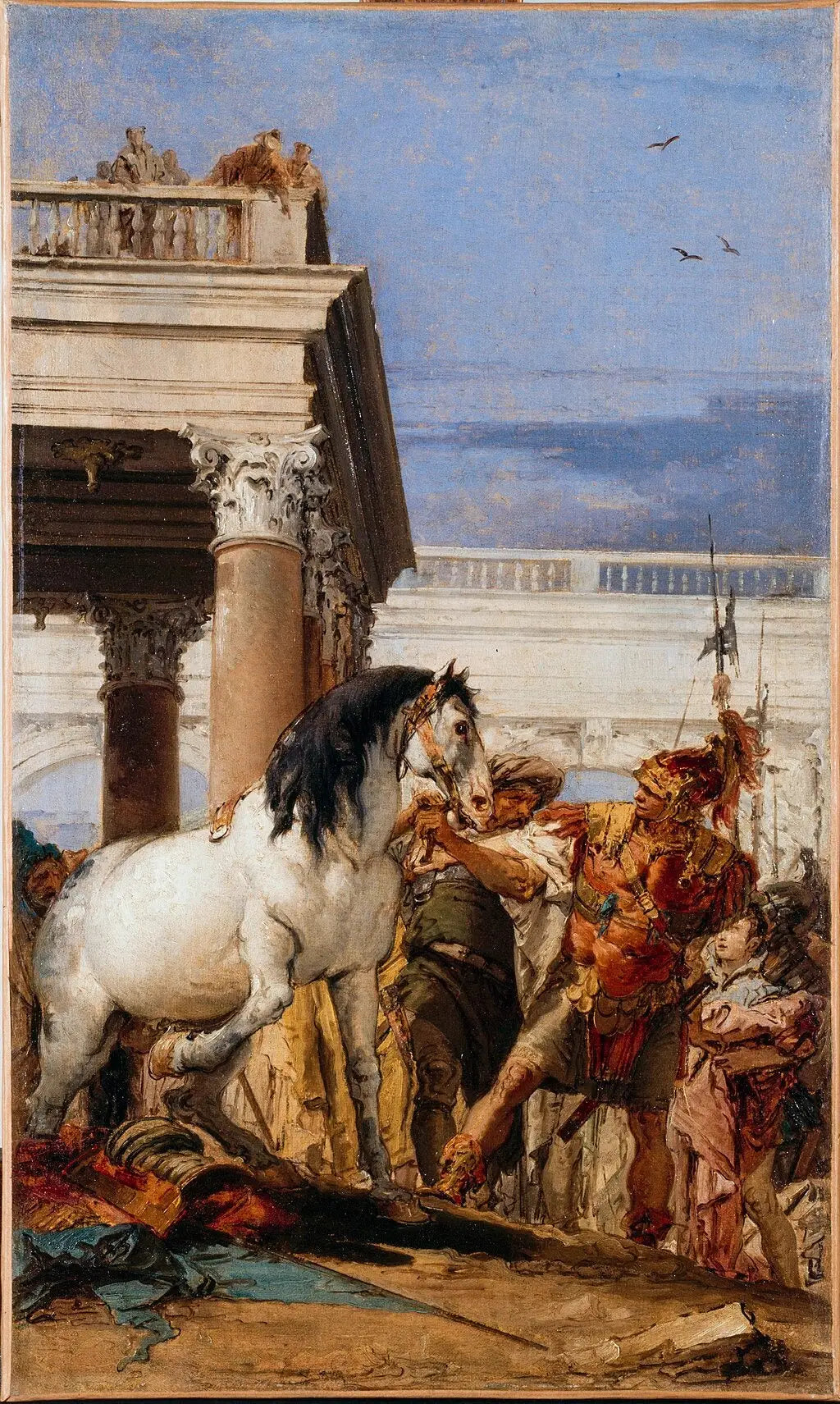 Alexandre et Bucéphale - Giovanni Battista Tiepolo image 1 copie de tableau peinte à la main
