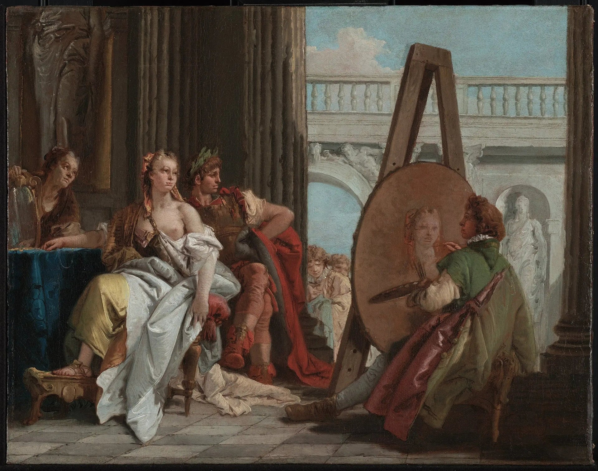 Alexandre et Campaspe chez le peintre Apelle - Giovanni Battista Tiepolo image 1 copie de tableau peinte à la main