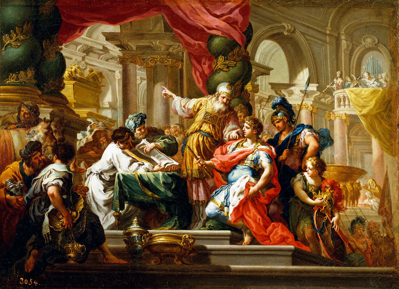 Alexandre le Grand dans le Temple de Jérusalem - Sebastiano Conca
