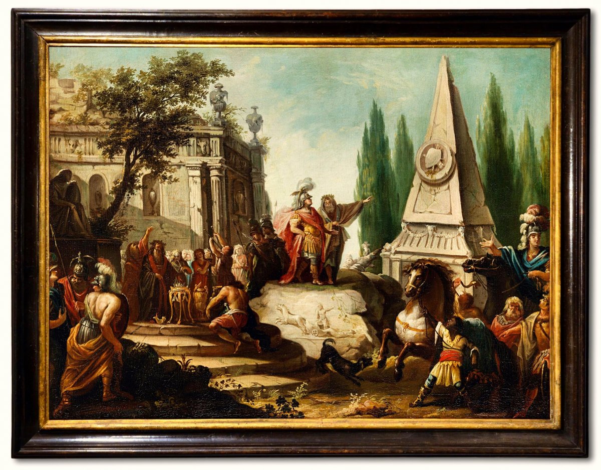 Alexandre le Grand au tombeau d'Achille - Johann Heinrich Schönfeld