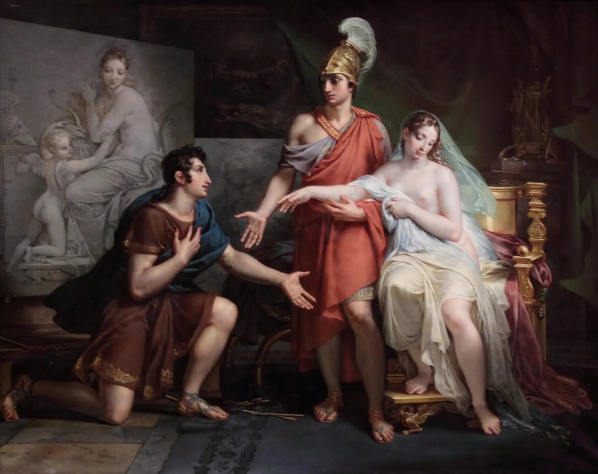 Alexandre le Grand cédant Campaspe à Apelle - Charles Meynier image 1 tableau peint à l’huile sur toile