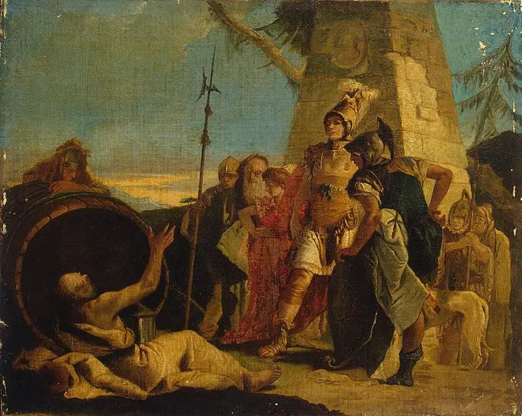 Alexandre le Grand et Diogène - Giovanni Battista Tiepolo image 1 copie peinte à la main à l’huile