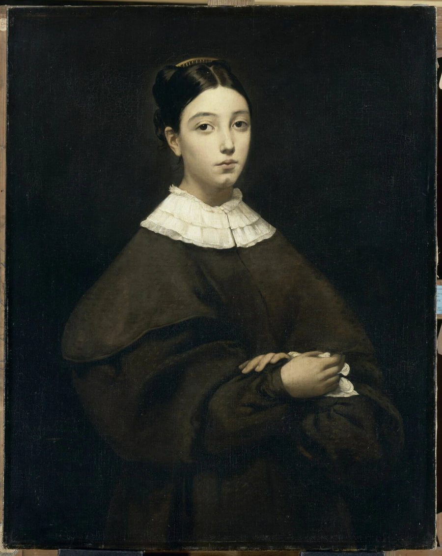 Aline Chassériau (1822-1871), sœur de l'artiste, dit autrefois à tort : Adèle Chassériau. - Théodore Chassériau
