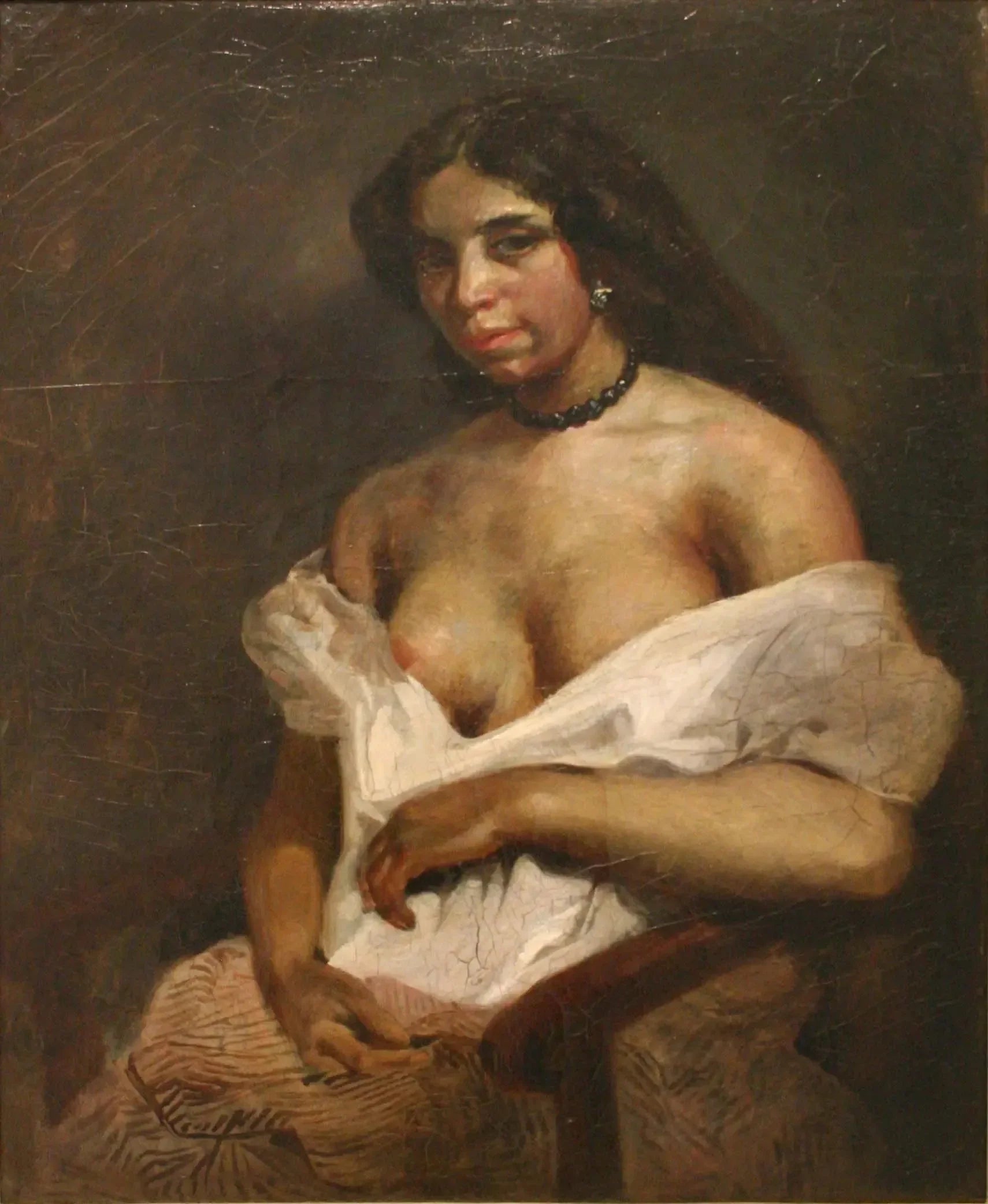 Aline la mulâtresse - Eugène Delacroix image 1 copie peinte à la main à l’huile