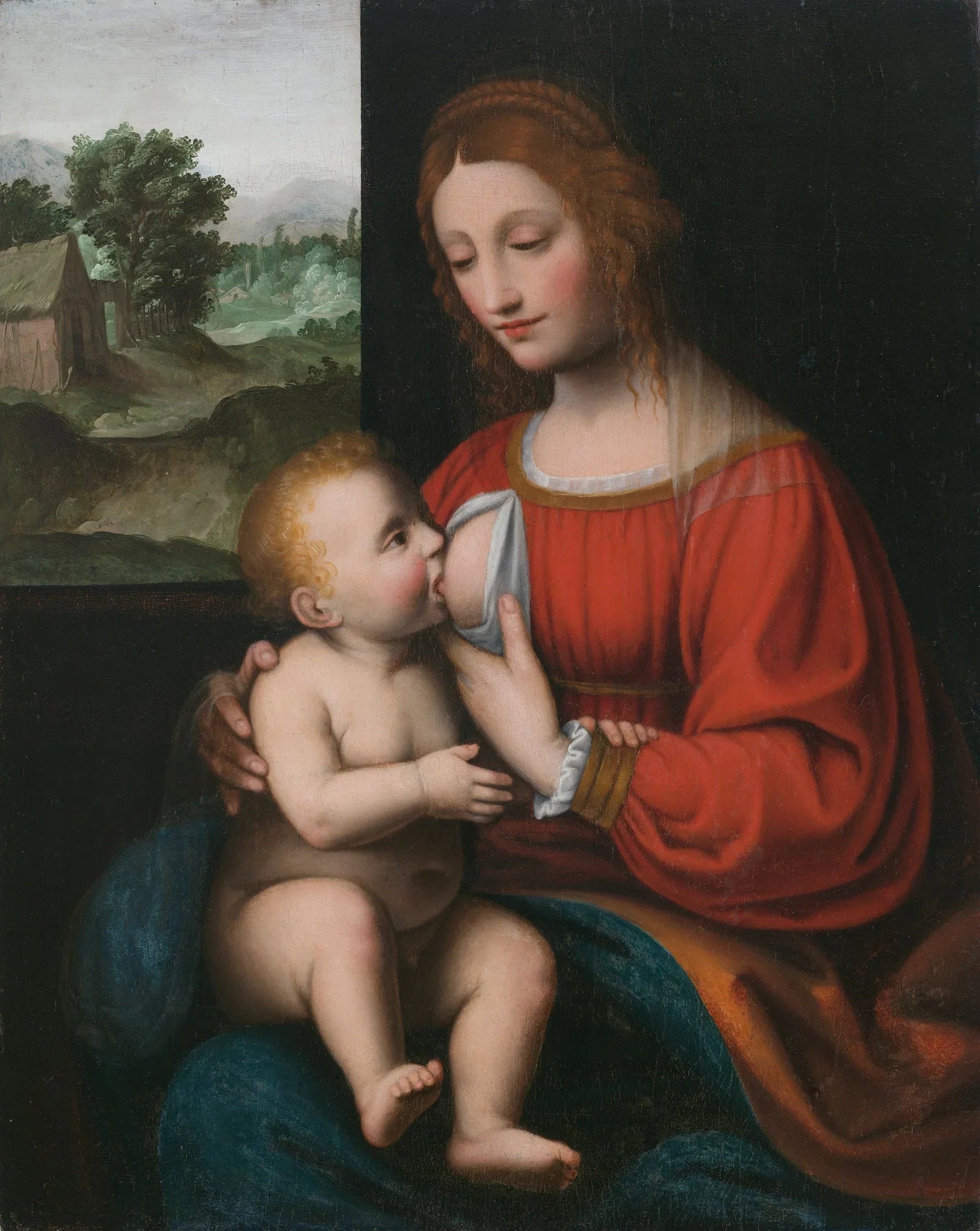 Allaitement de la Vierge et de l'Enfant - Bernardino Luini image 1 reproduction réalisée par Alpha Reproduction