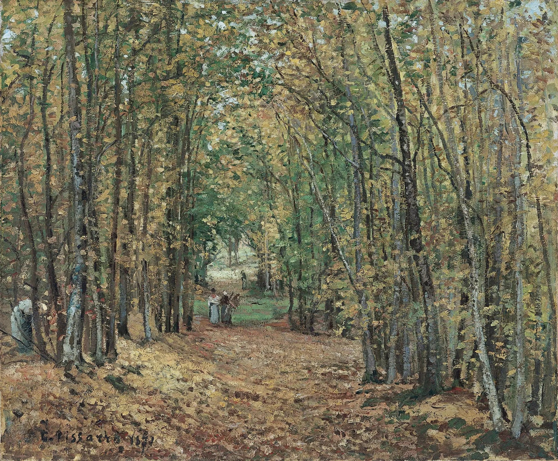 Allée dans le parc de Marly - Camille Pissarro image 1 reproduction d’œuvre d’art à l’huile