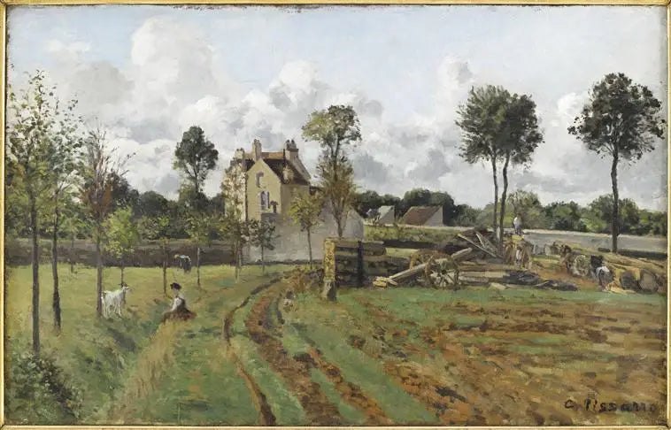 Allée de la Tour-du-Jongleur et Maison de M. Musy, Louveciennes - Camille Pissarro