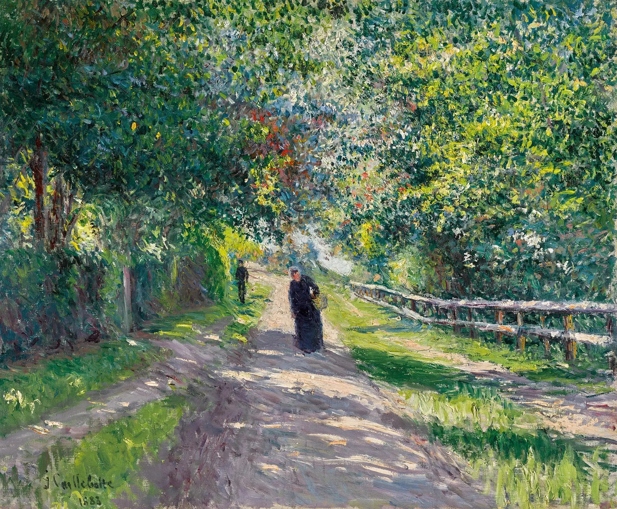 Allée de la Villa des Fleurs à Trouville - Gustave Caillebotte image 1 reproduction artisanale de tableau