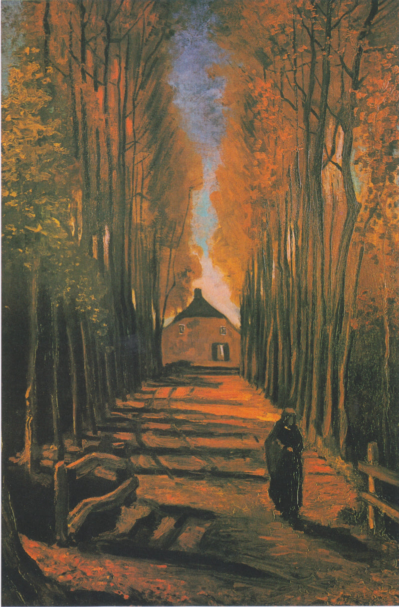 Allée de peupliers en automne, F122 – Van Gogh