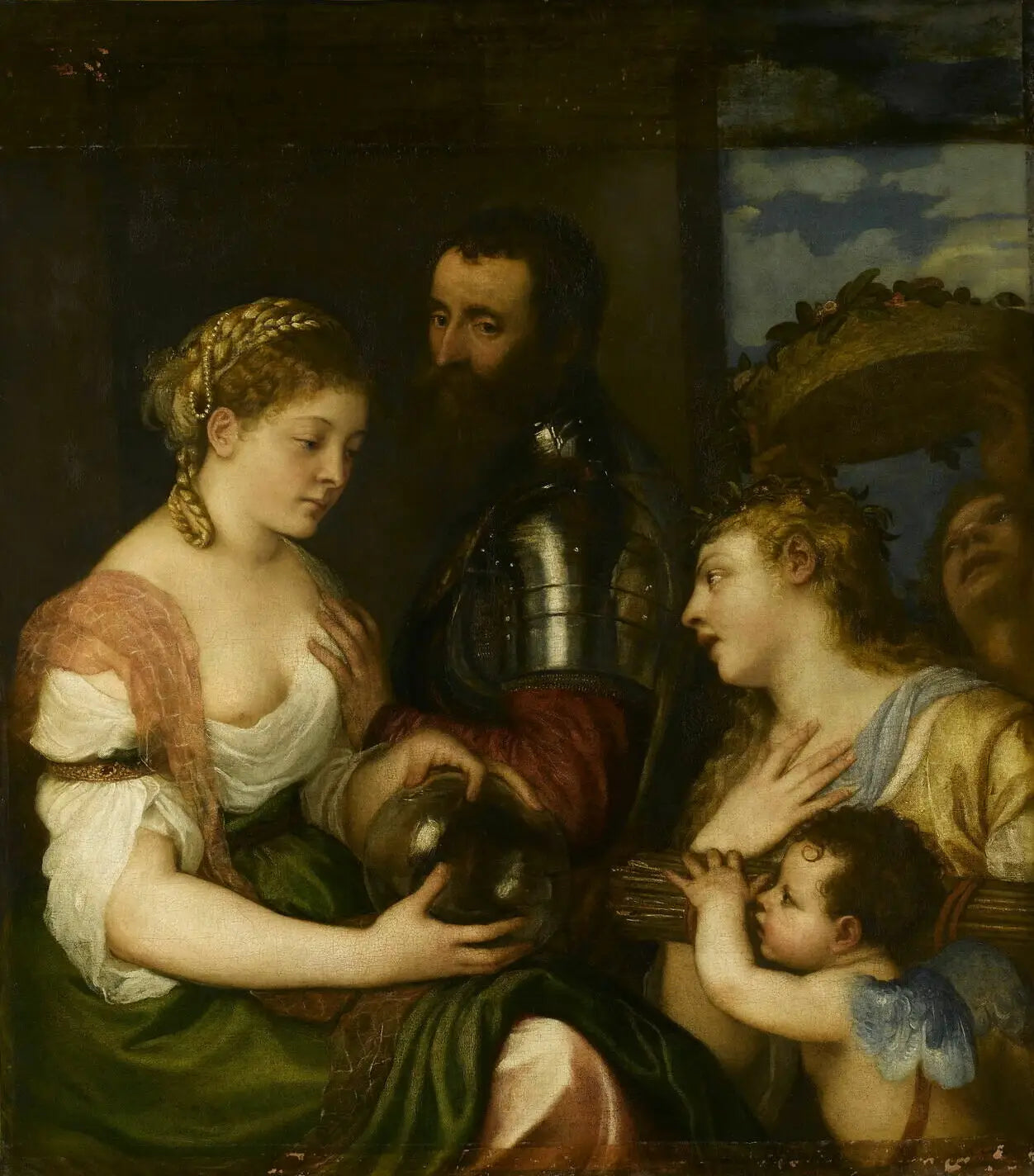 Allégorie conjugale - Titian image 1 reproduction artisanale de tableau