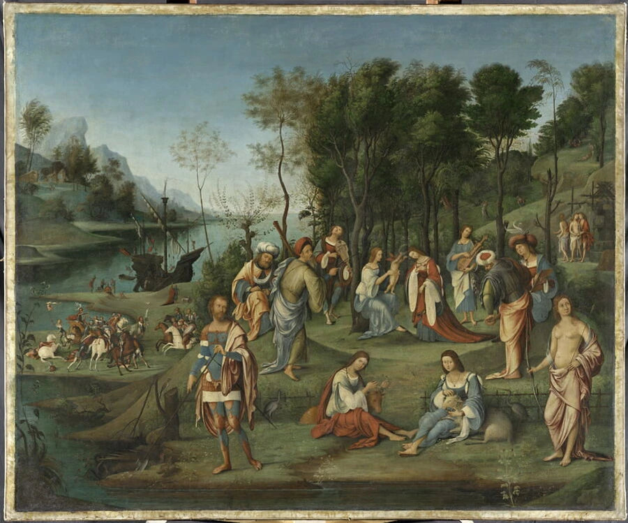 Allégorie de la cour d'Isabelle d'Este - Lorenzo Costa le Vieux
