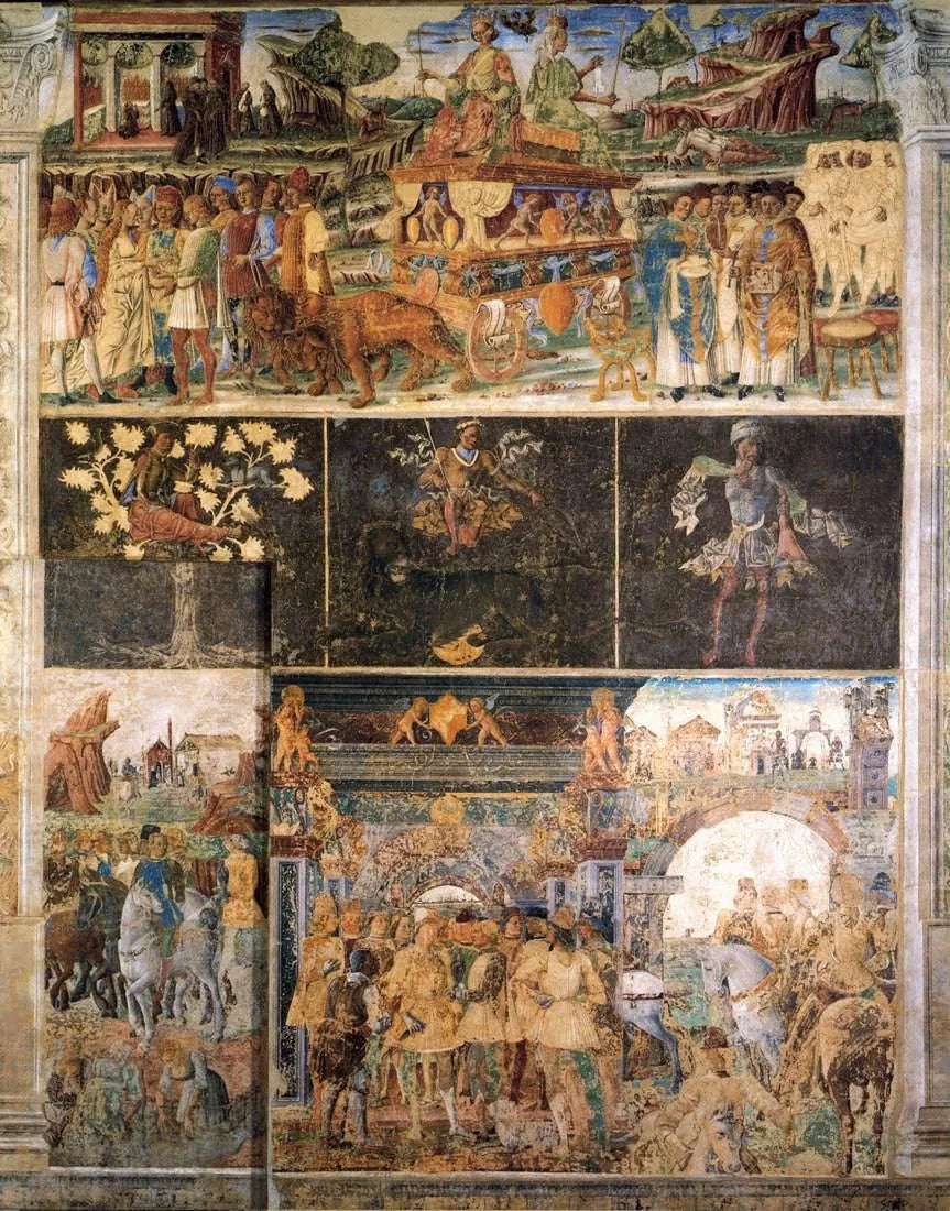 Allégorie de juillet : Triomphe de Jupiter et Cybèle - Cosmè Tura image 1 copie de tableau peinte à la main