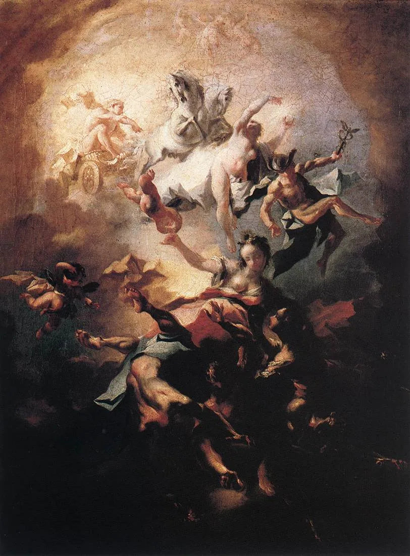 Allégorie de l'Alba - Franz Anton Maulbertsch image 1 copie peinte à la main à l’huile