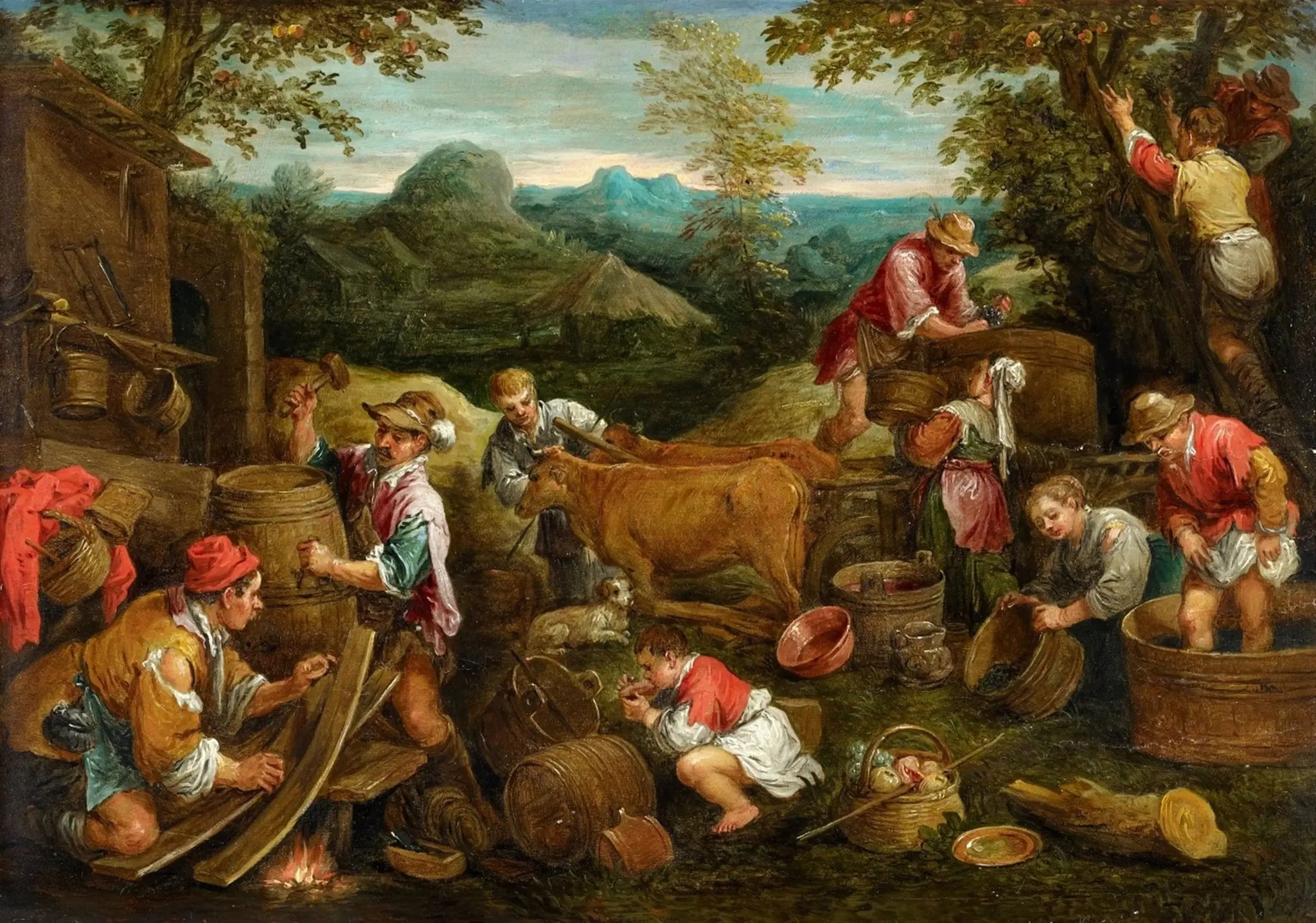 Allégorie de l'automne - David Teniers le Jeune image 1 copie peinte à la main à l’huile