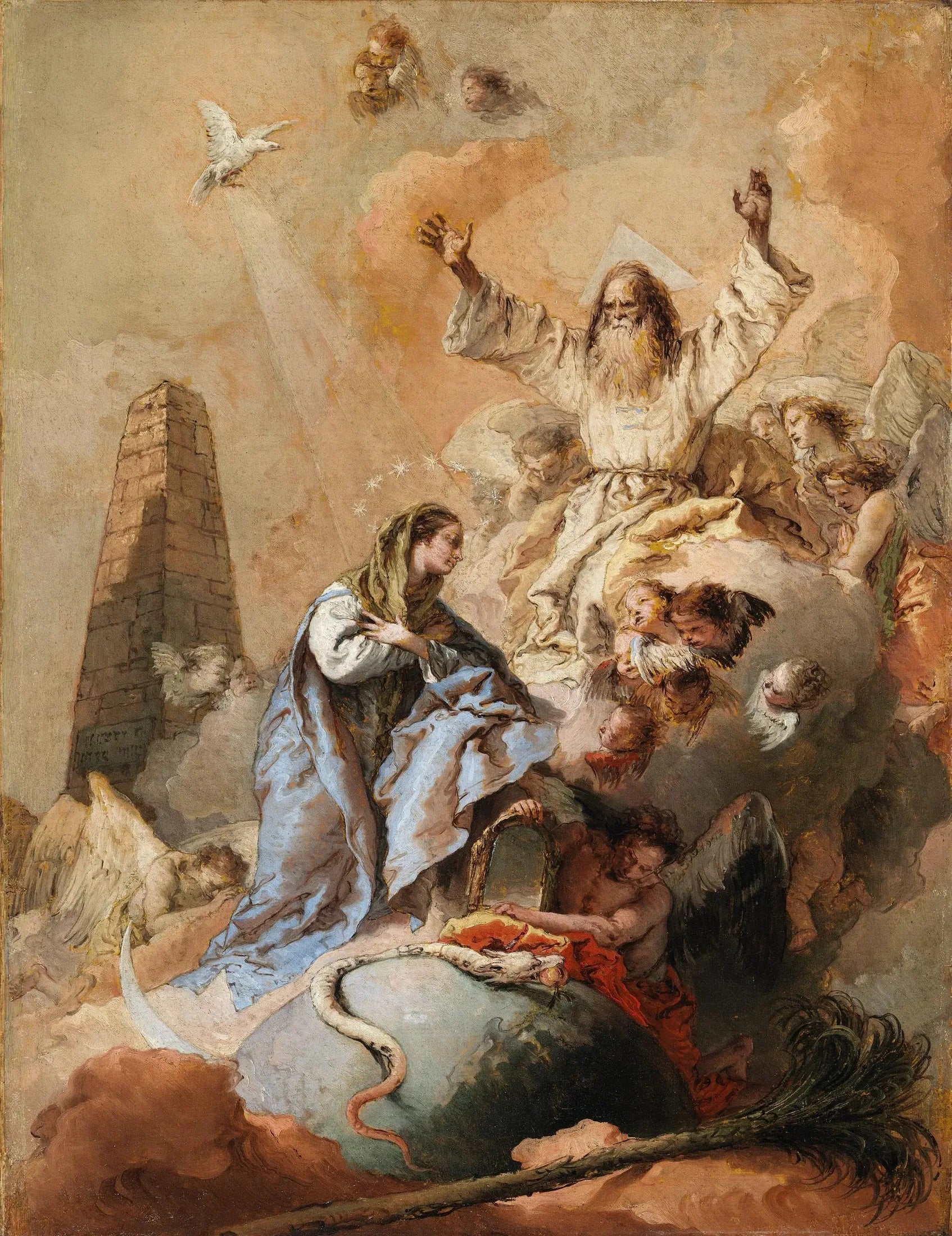 Allégorie de l'Immaculée Conception - Giovanni Battista Tiepolo image 1 tableau peint à l’huile sur toile