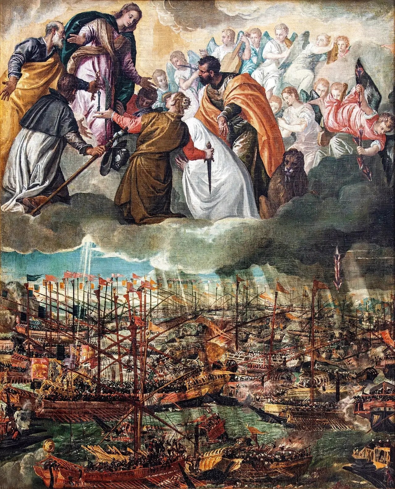 Allégorie de la bataille de Lépante - Paul Véronèse image 1 reproduction artisanale de tableau