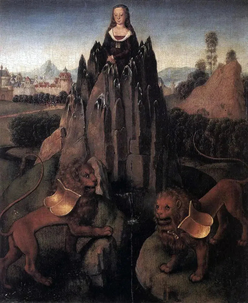 Allégorie de la chasteté - Hans Memling image 1 reproduction artisanale de tableau