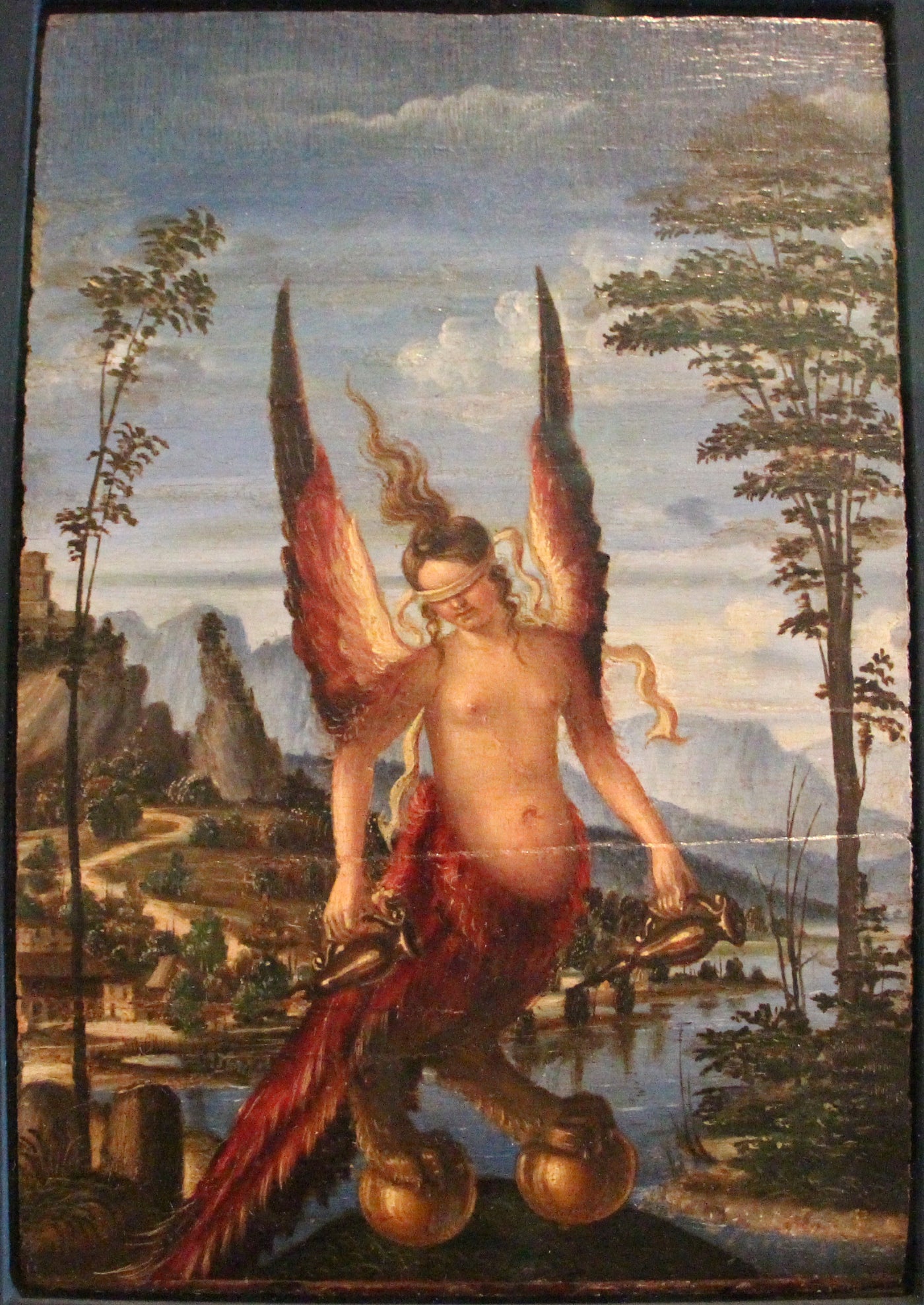 Allégorie de la Fortune ailée - Andrea Previtali image 1 tableau peint à l’huile sur toile