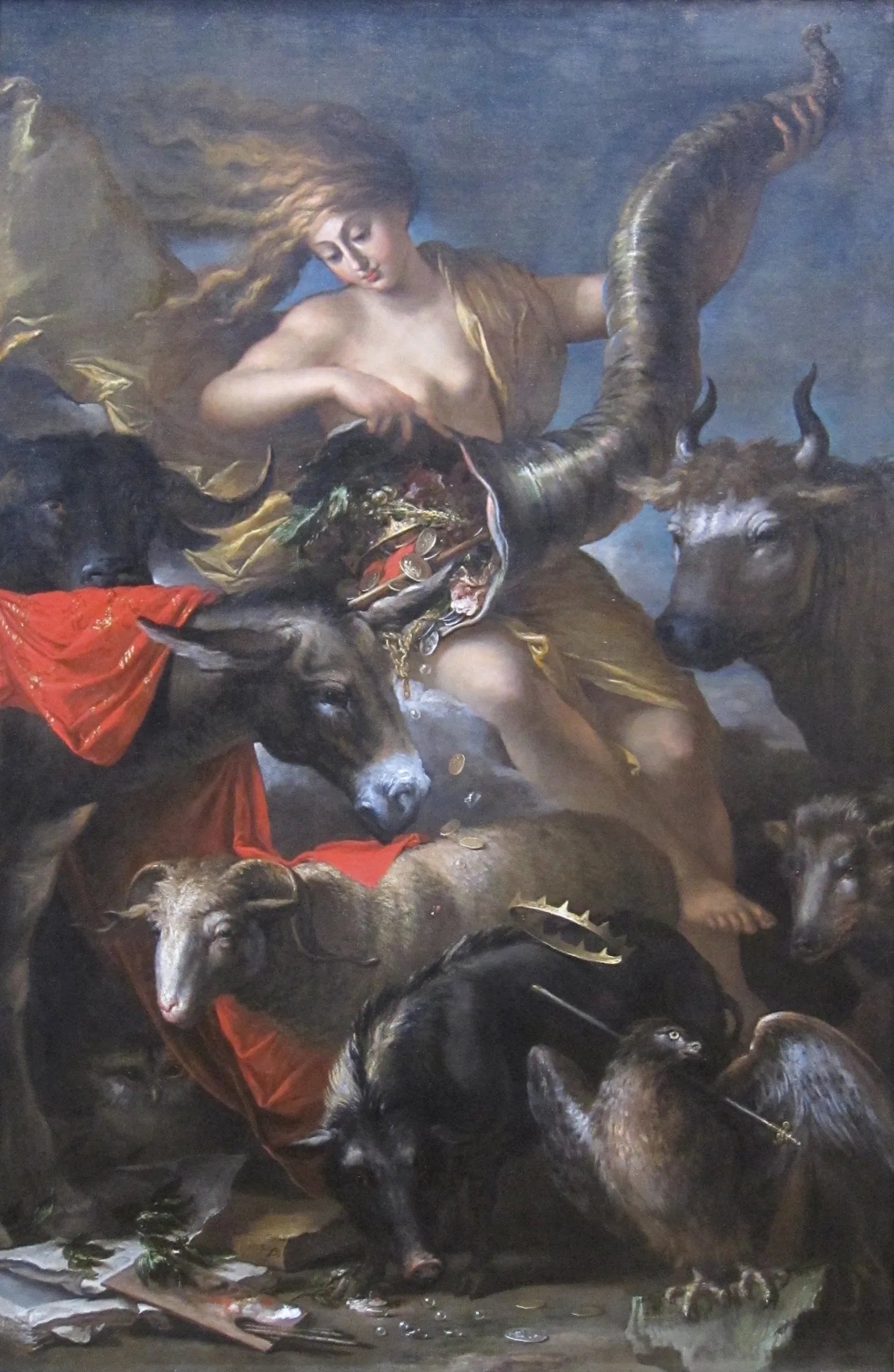Allégorie de la Fortune - Salvator Rosa image 1 reproduction de peinture à l’huile