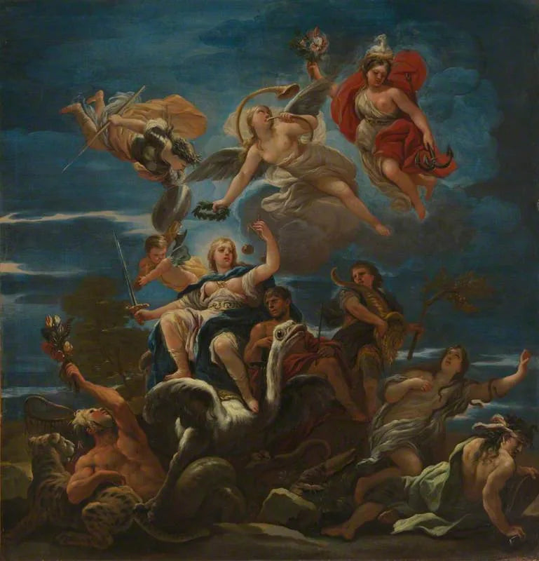 Allégorie de la Justice - Luca Giordano image 1 reproduction artisanale de tableau