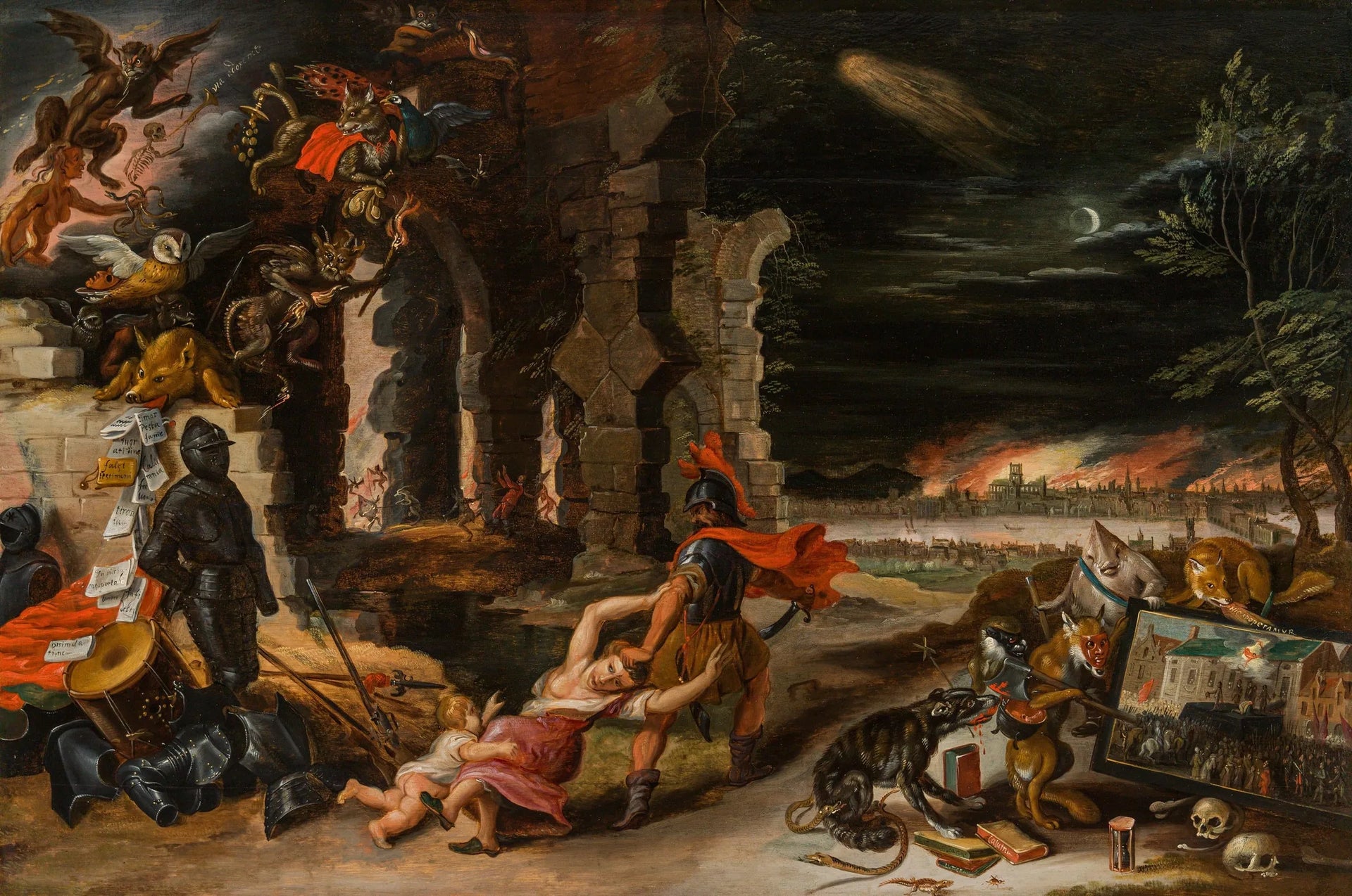 Allégorie de la Loi et de la Violence (Allégorie du roi Charles Ier d'Angleterre) - Jan Brueghel le Jeune image 1 reproduction d’œuvre d’art à l’huile