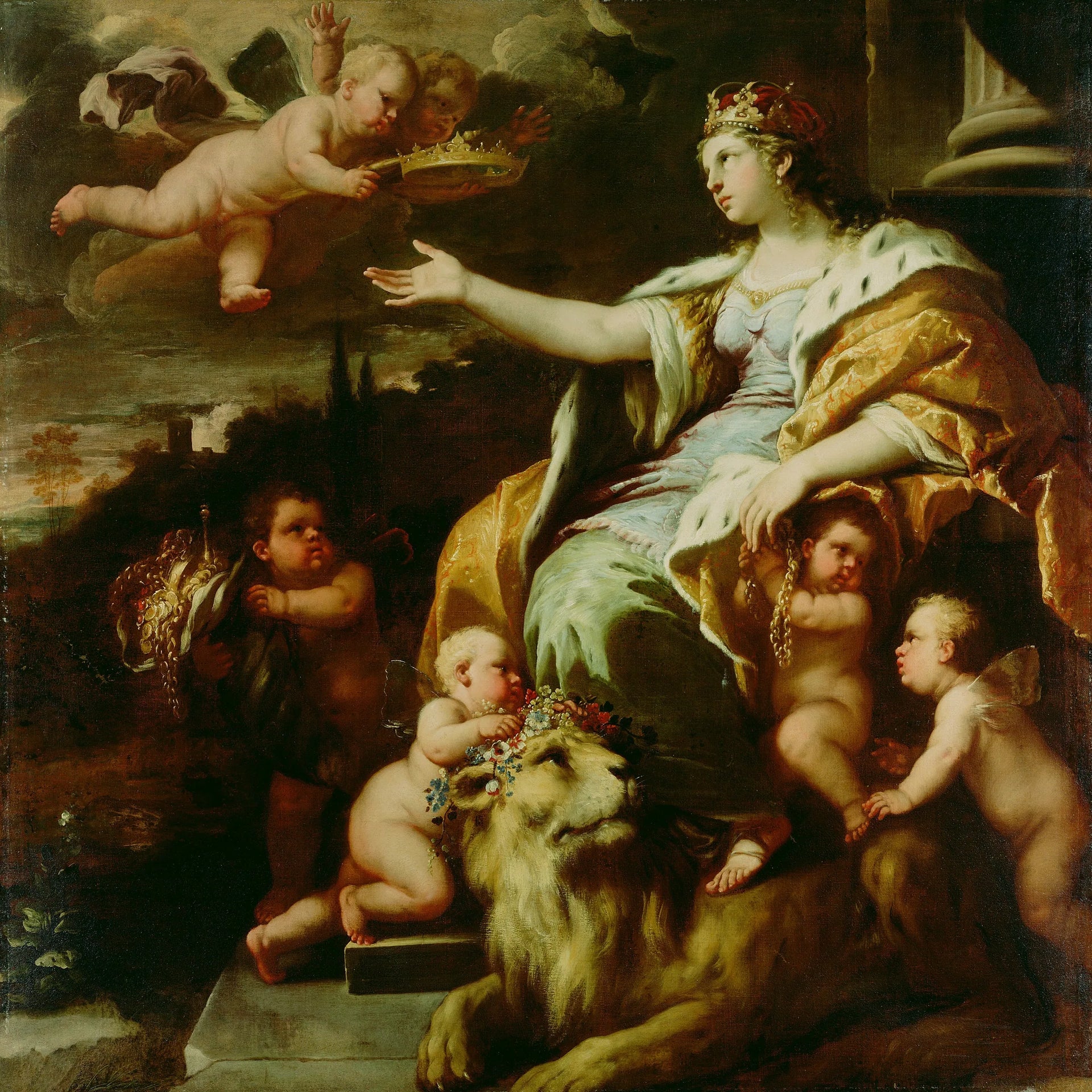Allégorie de la Magnanimité - Luca Giordano image 1 copie peinte à la main à l’huile